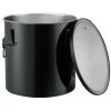 Fryer Grease Bucket, 10 Gal Oil Disposal Caddy Stainless Steel Fryer Oil Bucket Rust-Proof Coating, Oil Transport Container with Lid, Lock Clips