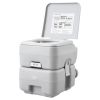 Portable Toilet for Camping, Porta Potty with Carry Bag, 5.3 Gal Waste Tank & 3.2 Gal Flush Tank, Push-Button Pressurized Flush Commode
