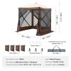 Pop Up Gazebo Tent, Pop-Up Screen Tent 4 Sided Canopy Sun Shelter with 4 Removable Privacy Wind Cloths & Mesh Windows