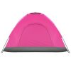 3-4 Person Camping Dome Tent Pink