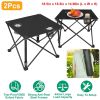 1Pc/2Pcs Options -- Foldable Camping Table Portable Picnic Table Lightweight Travel Desk with 2 Cup Holders Carrying Bag
