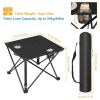 1Pc/2Pcs Options -- Foldable Camping Table Portable Picnic Table Lightweight Travel Desk with 2 Cup Holders Carrying Bag