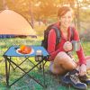 1Pc/2Pcs Options -- Foldable Camping Table Portable Picnic Table Lightweight Travel Desk with 2 Cup Holders Carrying Bag