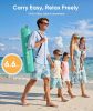 Beach Tent Sun Shelter for 5-6 Person, Pop Up Beach Canopy, UPF 30+ UV Protection, Breathable Mesh Window